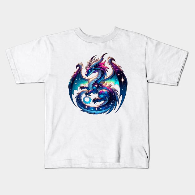 Dragon of Galaxy Kids T-Shirt by Odetee